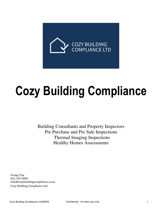Preview of a sample pre-purchase building inspection report